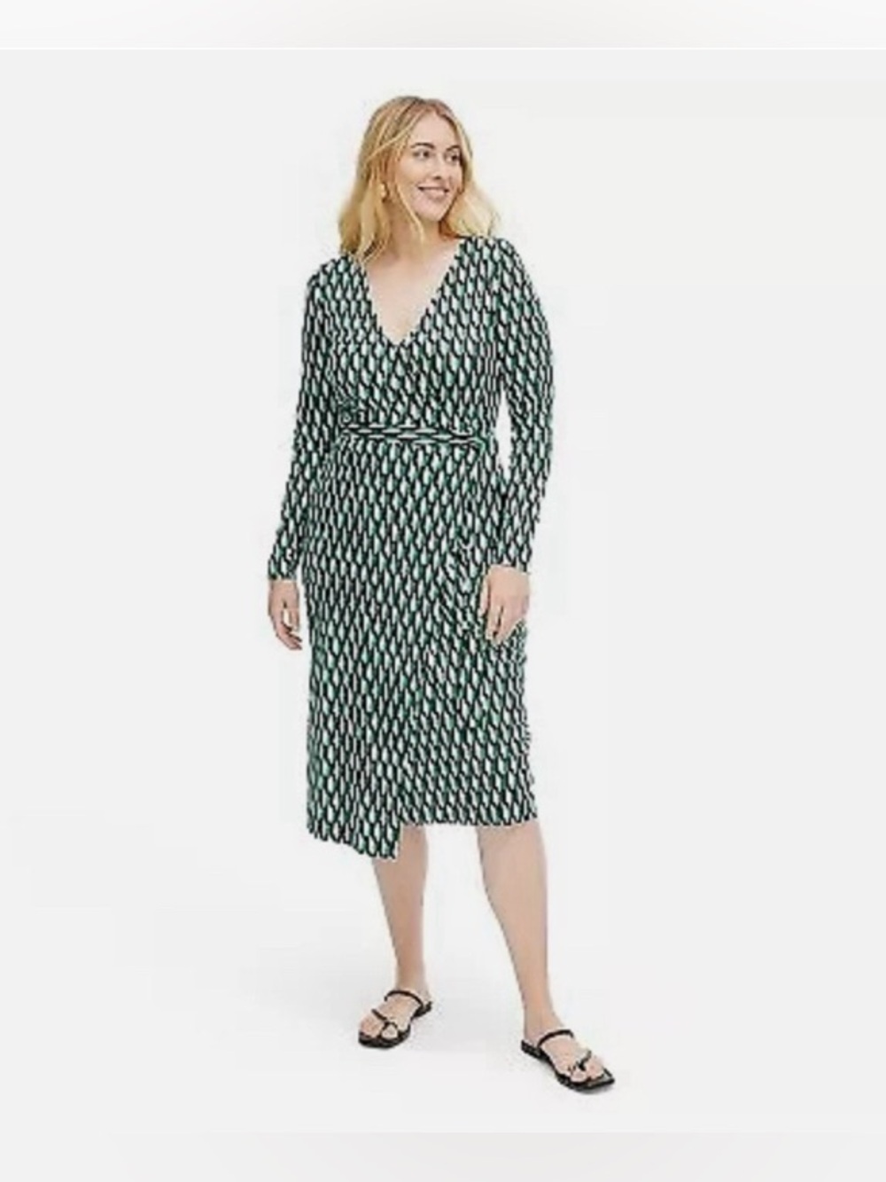 Diane von Furstenberg X Target Women's Long Sleeve Midi Wrap Dress size 3X